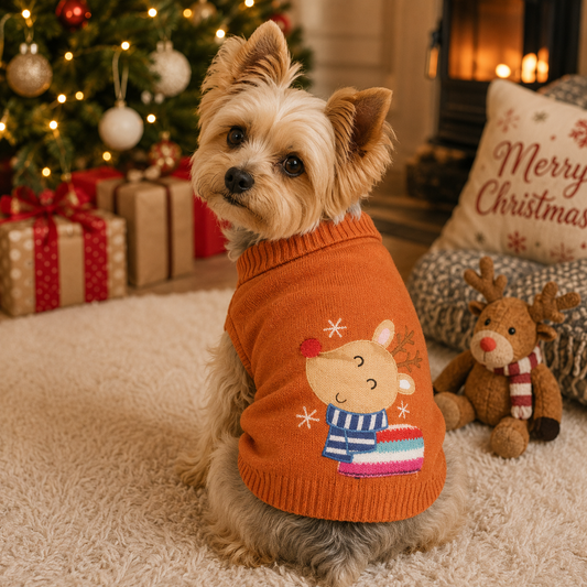 James Marketing Rudolph Christmas Dog Jumper