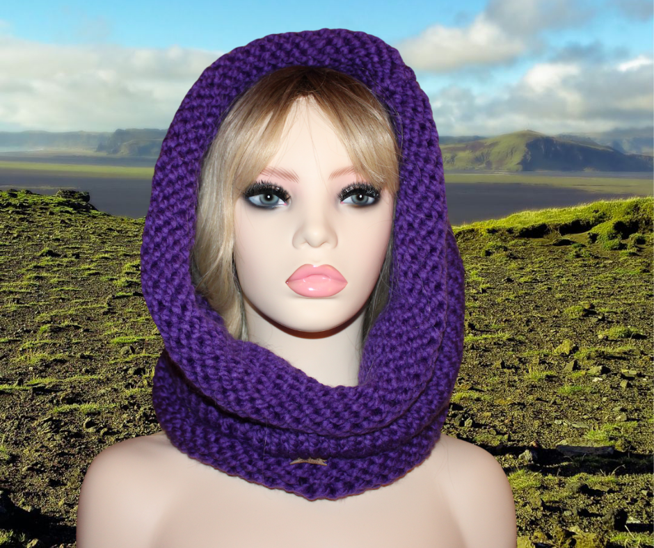 Purple Dog Desk Knits Cowl Neck Warmer