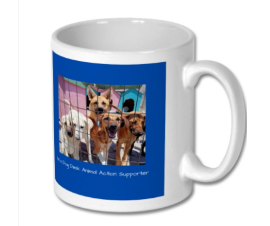 Dog Desk Animal Action Supporter Mug