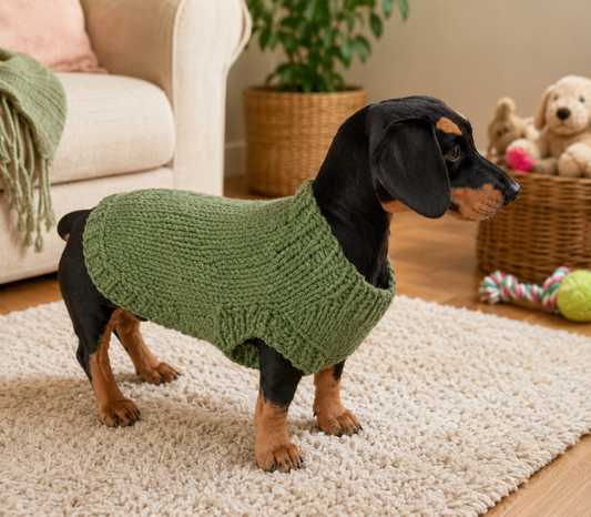 Hand Knitted Dog Desk Knits Dog Jumper