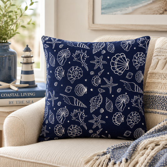 Cushion With Seashell Design