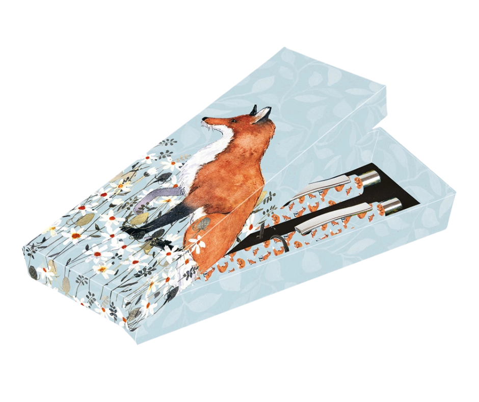Foxy Tales Pen Set  Woodland Fox Design Gift Box