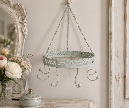 Vintage Shabby Chic Hanging Jewellery Display Storage Holder