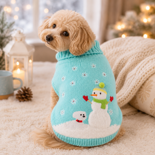 Pet London Crystal Snowflake Snowdog Jumper