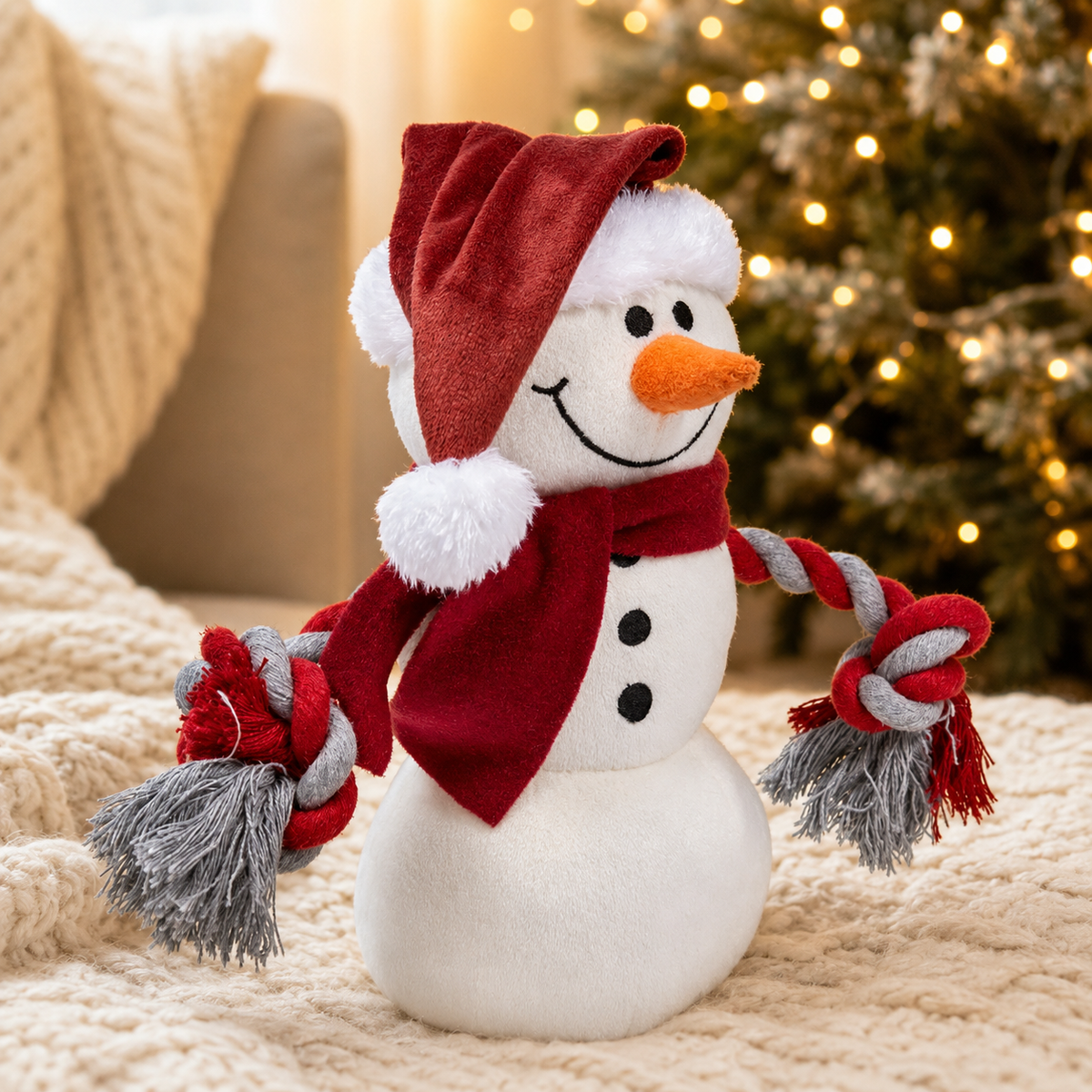 Christmas Snowman Dog Toy