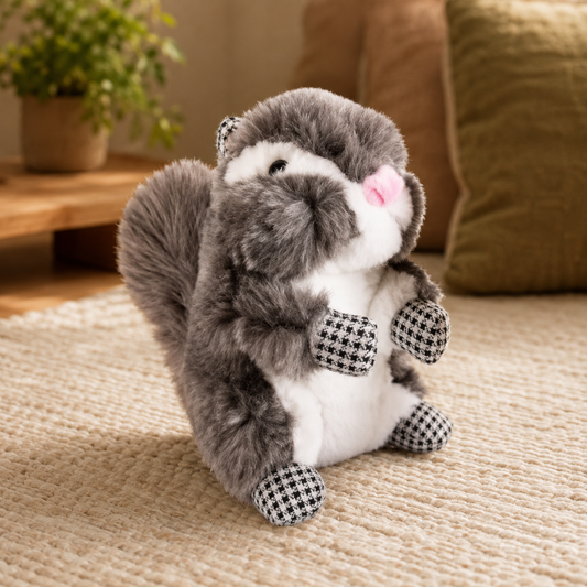 Squeaky Squirrel Plush Woodland Animal Dog Toy