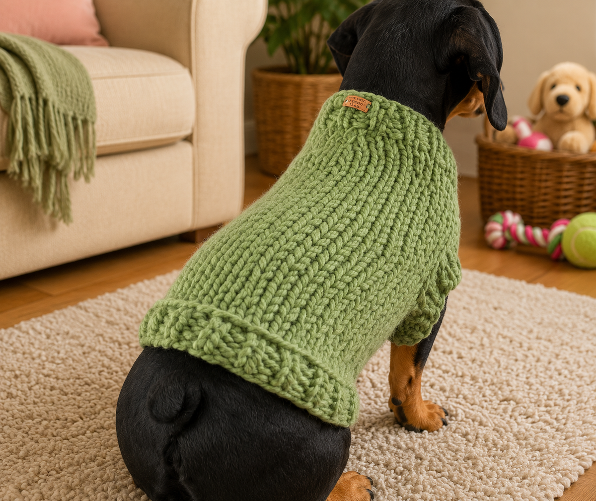 Hand Knitted Dog Desk Knits Dog Jumper