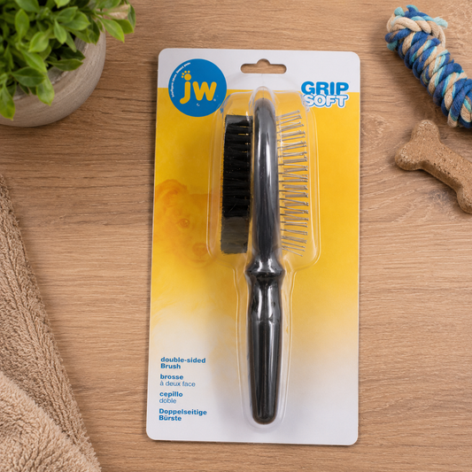 JW Gripsoft Double Sided Dog Brush