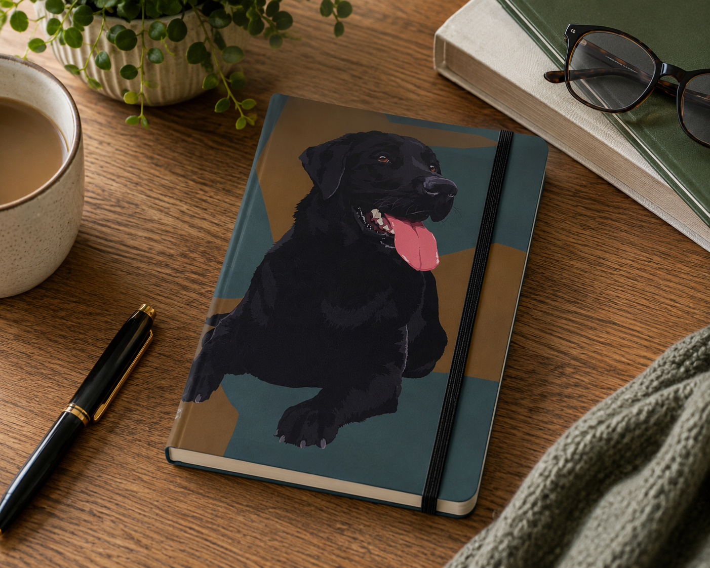 Black Labrador Flexible Notebook