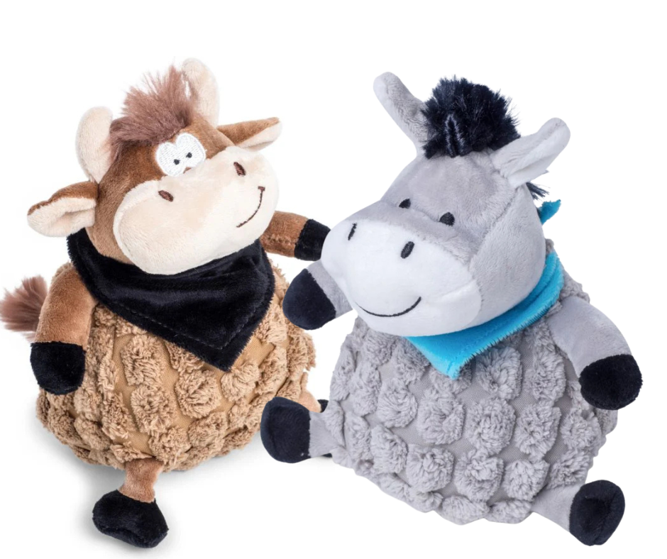 Chunky Cow & Dumpy Donkey Dog Toys