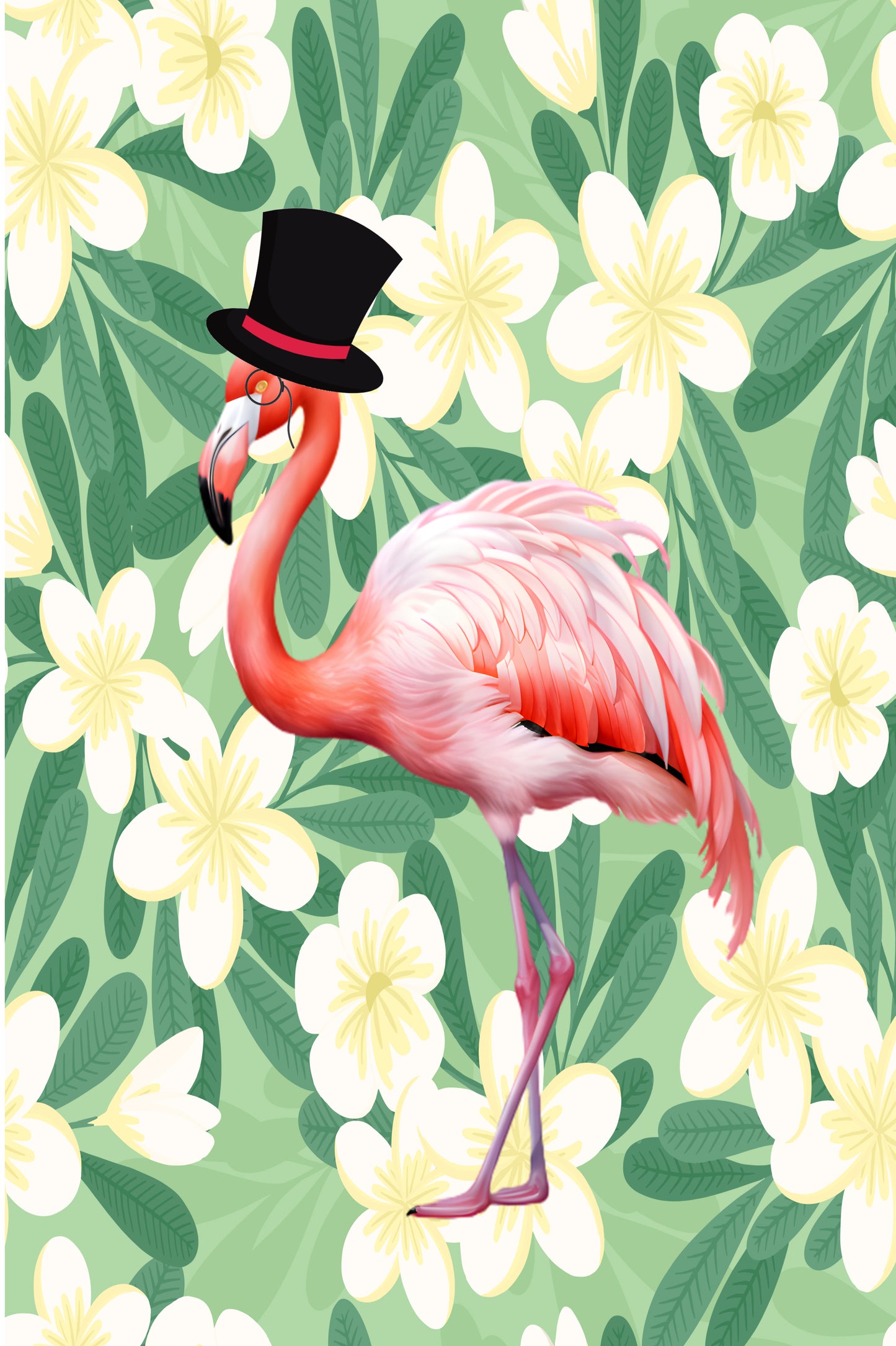 Canvas Art Print Gentleman Flamingo