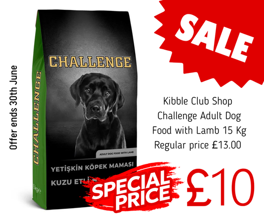 Kibble Club Shop Challenge Adult Dog Food with Lamb 15 Kg