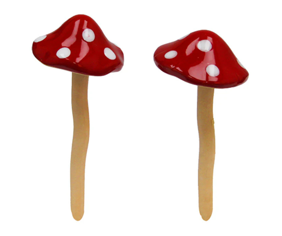 Red Ceramic Toadstool