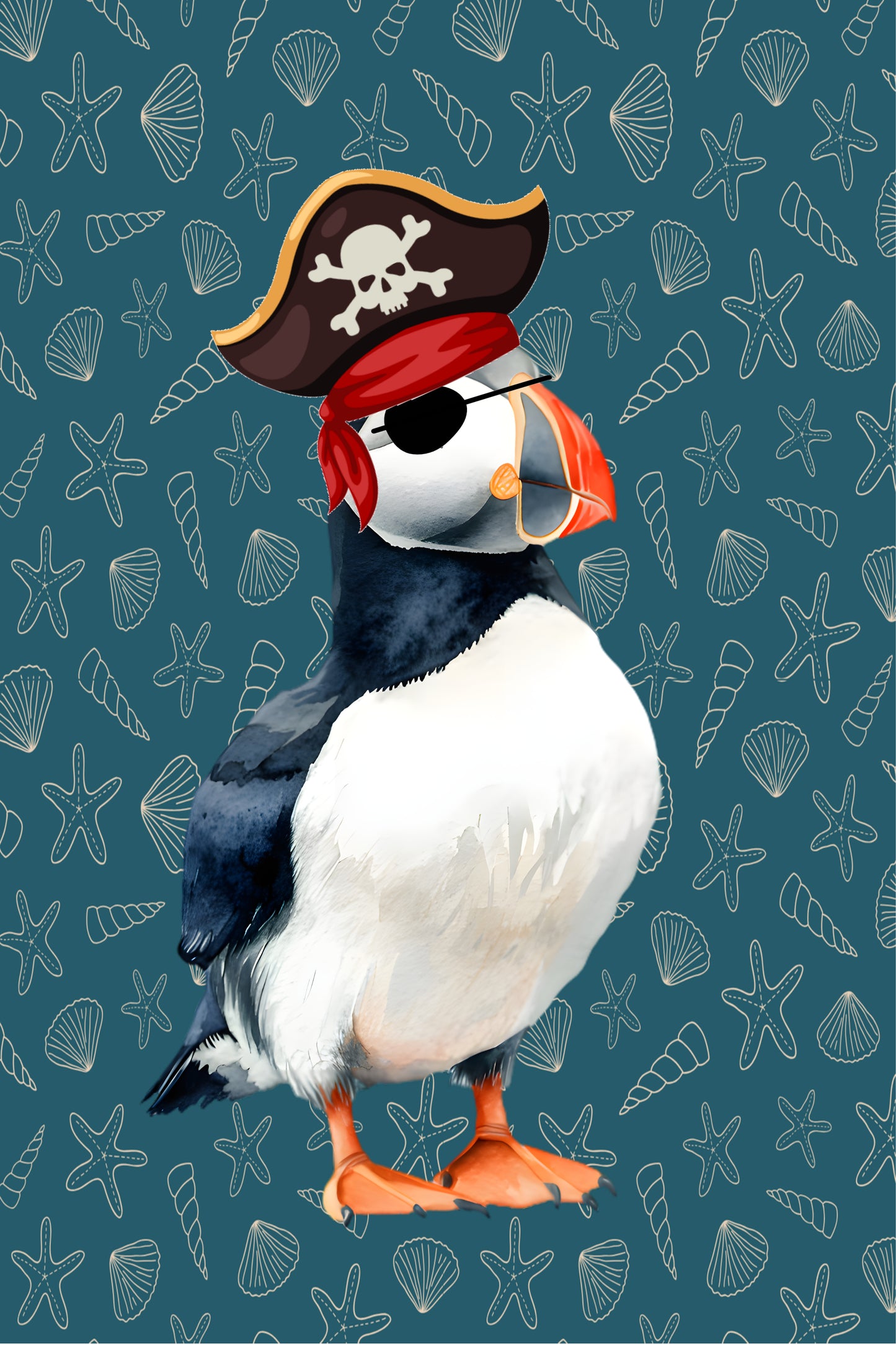 Canvas Art Print Pirate Puffin