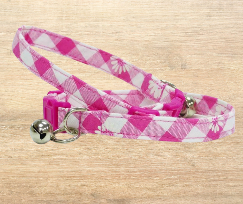Daisy Check Breakaway Cat Collar Mabel & Mu