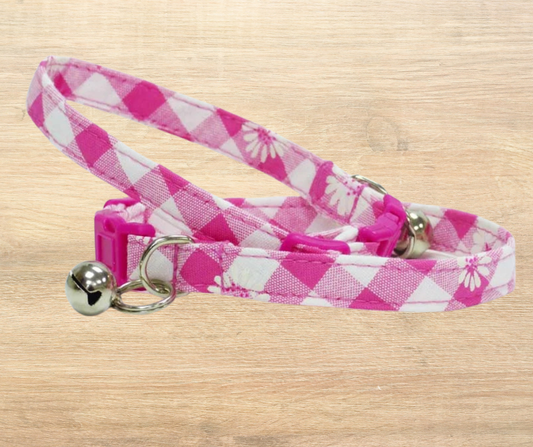 Daisy Check Breakaway Cat Collar Mabel & Mu