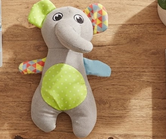 Small Dog And Puppy Plush Elephant With Squeaker Dog Toy
