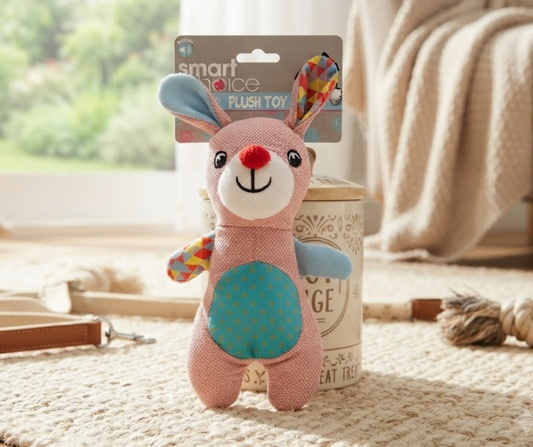 Small Dog And Puppy Plush Rabbit With Squeaker Dog Toy