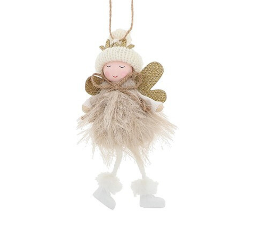 Cosy Christmas Angels Hanging Decoration