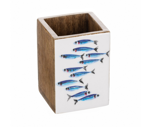 Pen Pot With Sardine Decoration