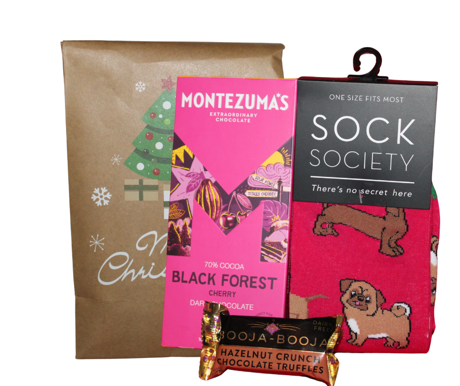 Chocs & Socks Goody Bag – Indulgent Treats for the Cosy Season Vegan