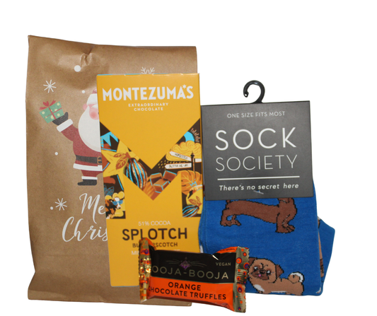 Chocs & Socks Goody Bag – Indulgent Treats for the Cosy Season Vegan Chocolate