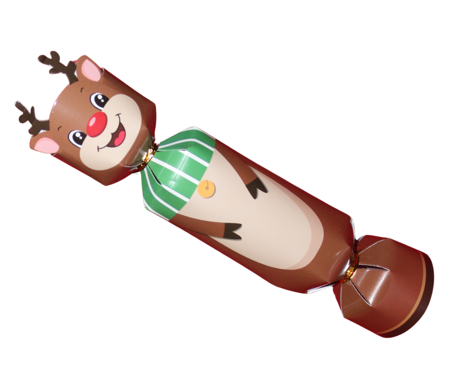 Dog Christmas Crackers – 3 Sausage Dog Treats (No Snaps) Deer