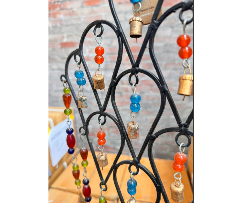 Seconds – Black Windchime with Multicolour Beads