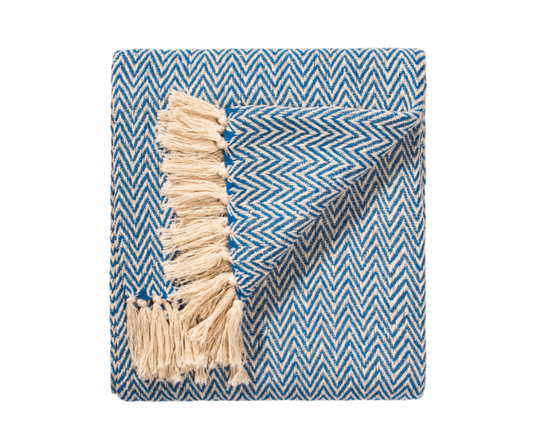 Fair Trade Chevron Soft Recycled Cotton Handloom Throw