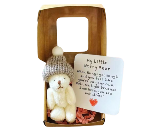 My Little Worry Bear – Pocket Comfort Bear with Reassurance Card