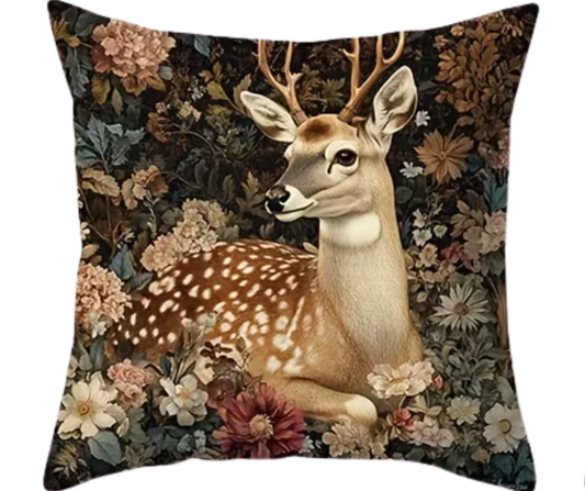 Whispering Meadow Deer Cushion