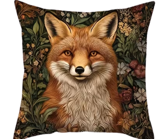 Whispering Meadow Fox Cushion