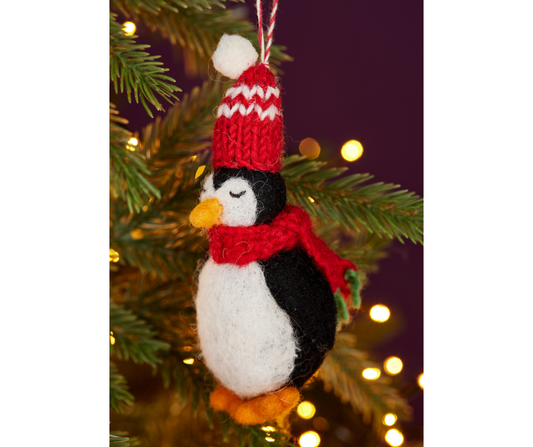 Felt Cosy Penguin Christmas Decoration