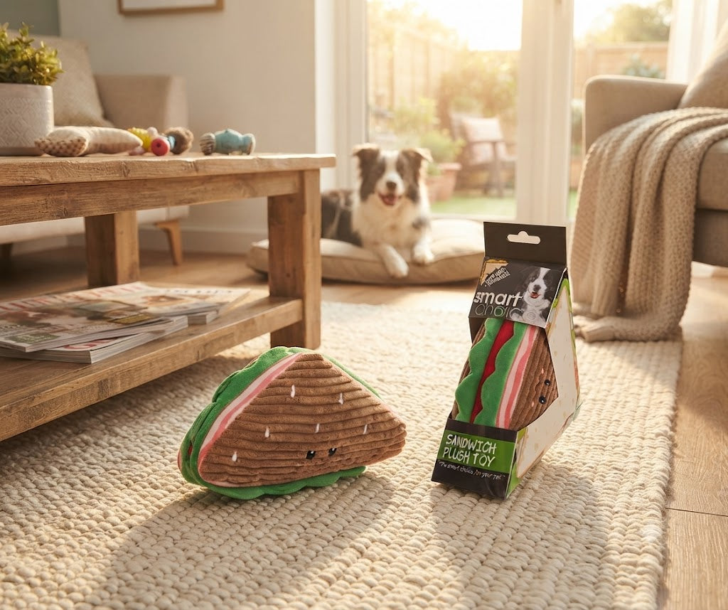 Squeaky Plush Sandwich Dog Toy