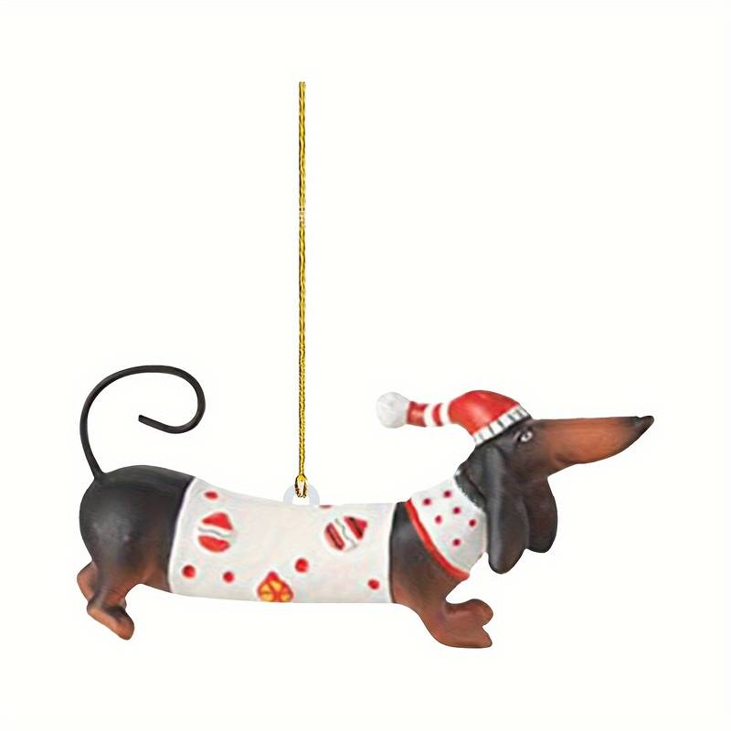 Dachshund Christmas Tree Hanging Ornament