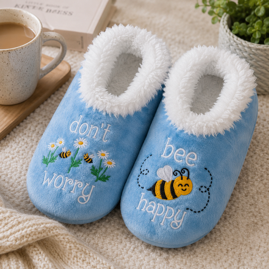 Snoozies! Pairables Bee Happy Ladies Slippers