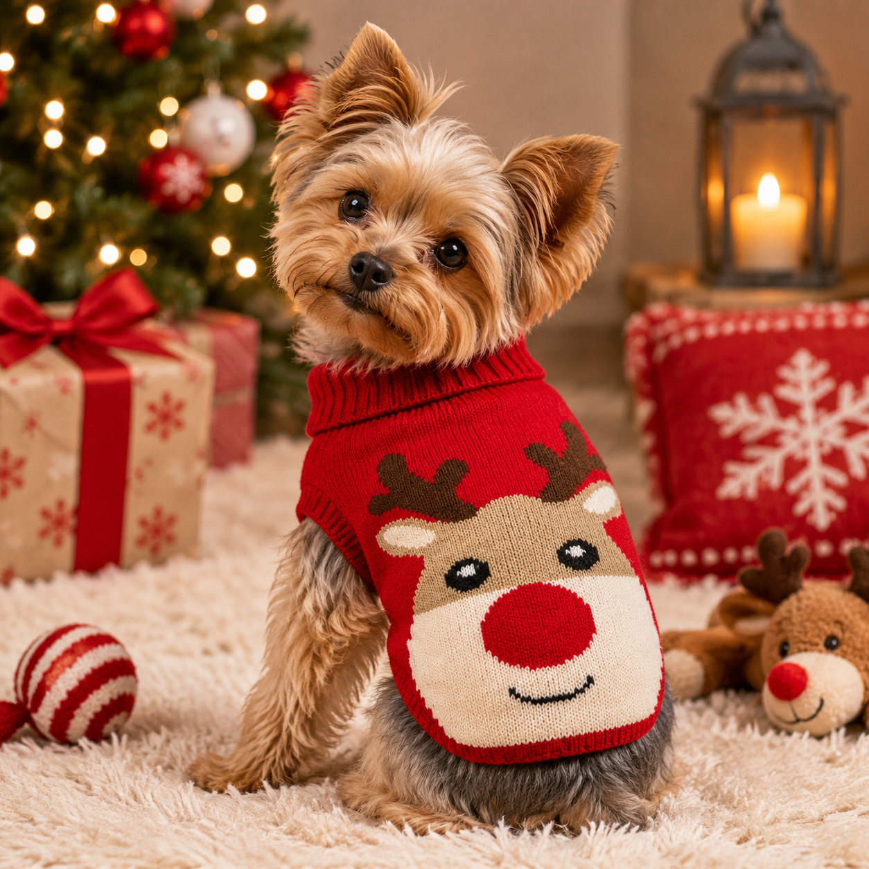 Rudolf Cosy Fit Christmas Dog Jumper