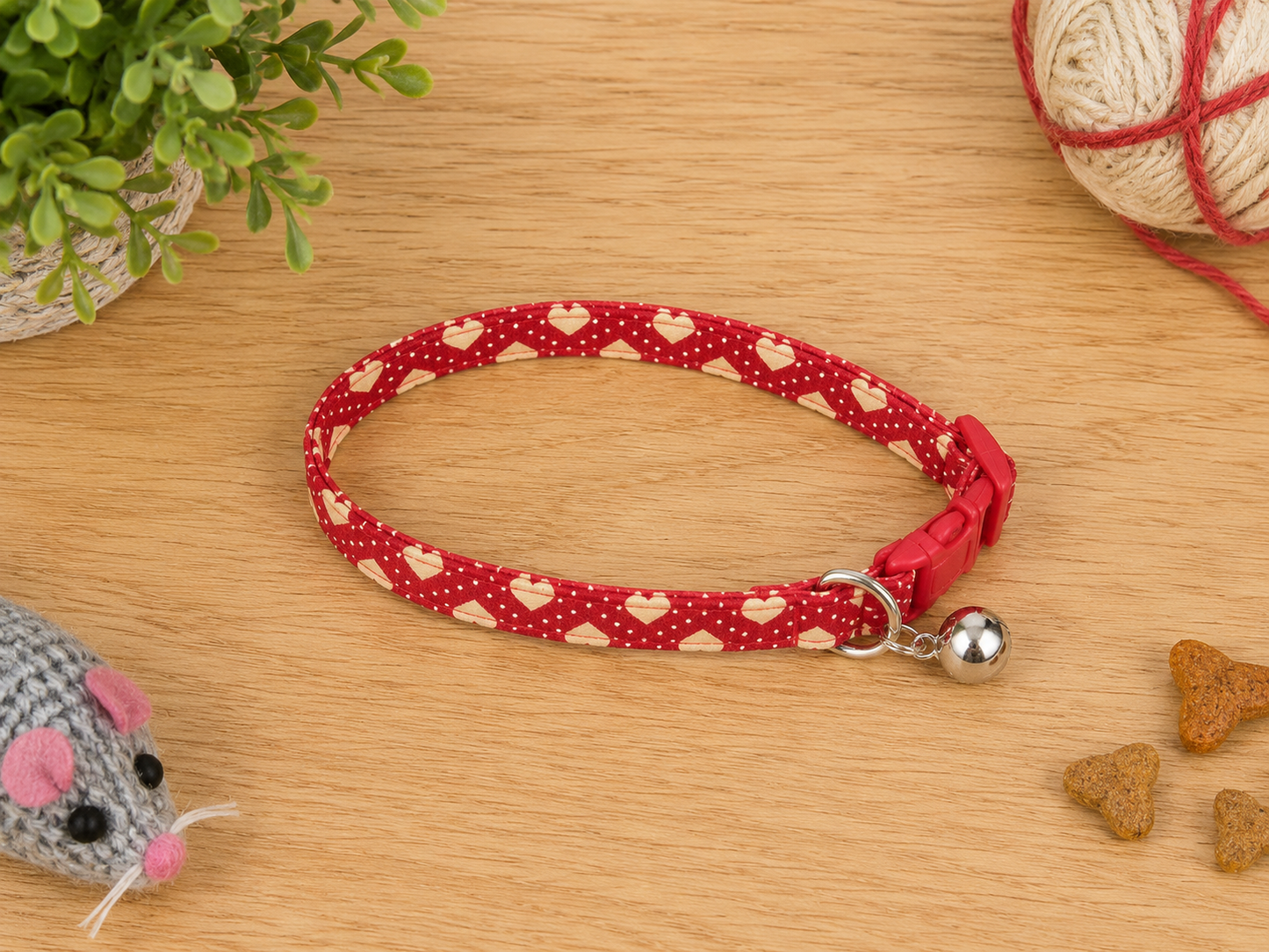 Love Is Red Breakaway Cat Collar Mabel & Mu