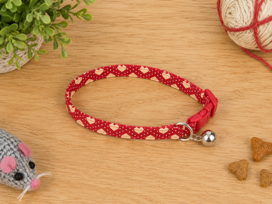 Love Is Red Breakaway Cat Collar Mabel & Mu