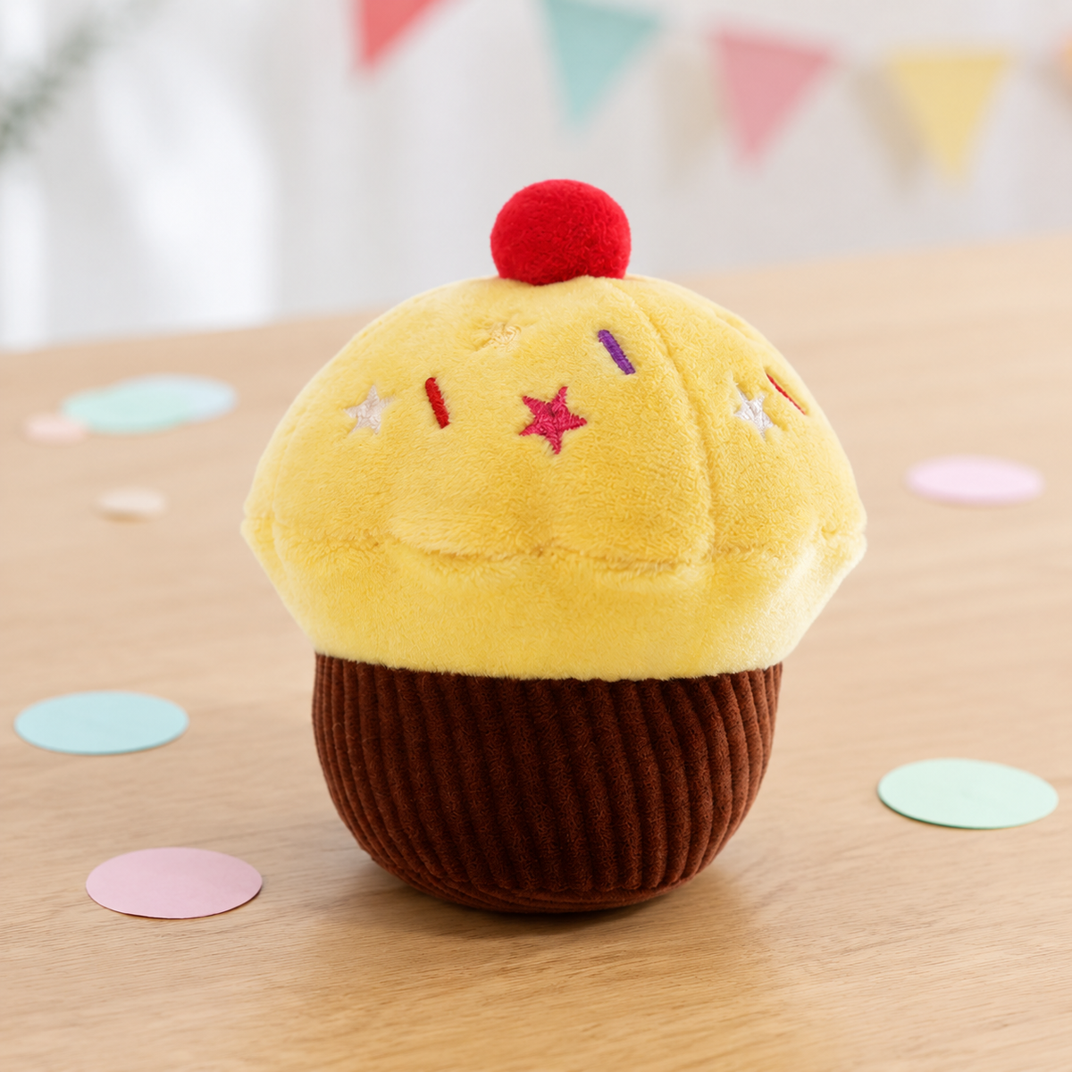 Lemon Pupcake Plush & Squeaky Dog Toy