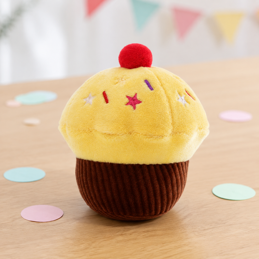 Lemon Pupcake Plush & Squeaky Dog Toy