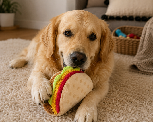 Taco Plush Dog Toy