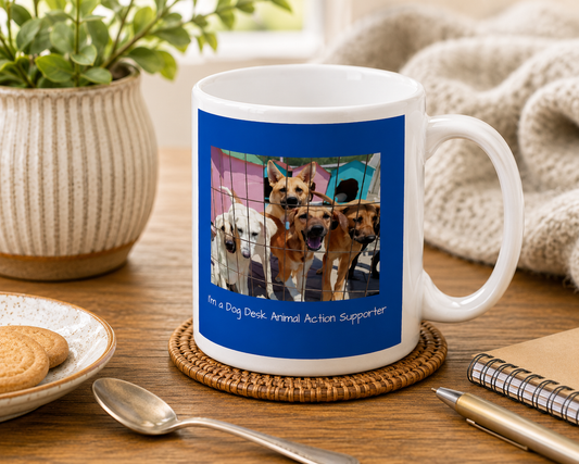 Dog Desk Animal Action Supporter Mug