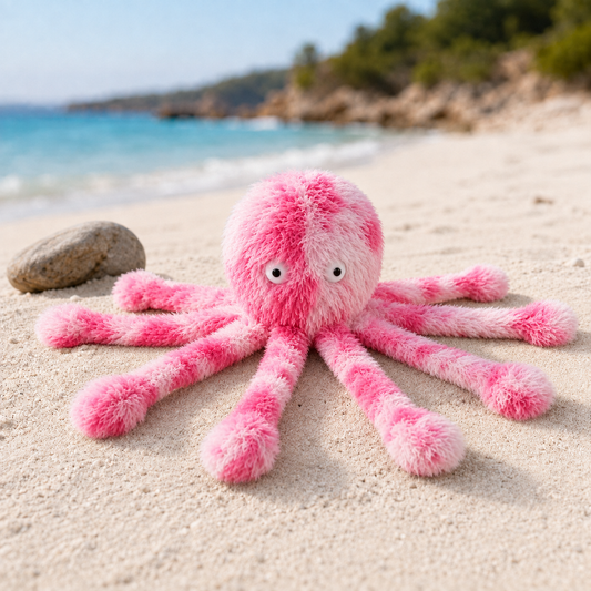Pink Daddy Reef Octopus Dog Toy