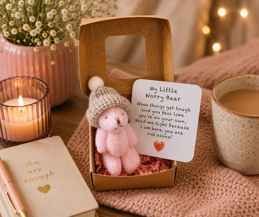 My Little Worry Bear – Pocket Comfort Bear with Reassurance Card