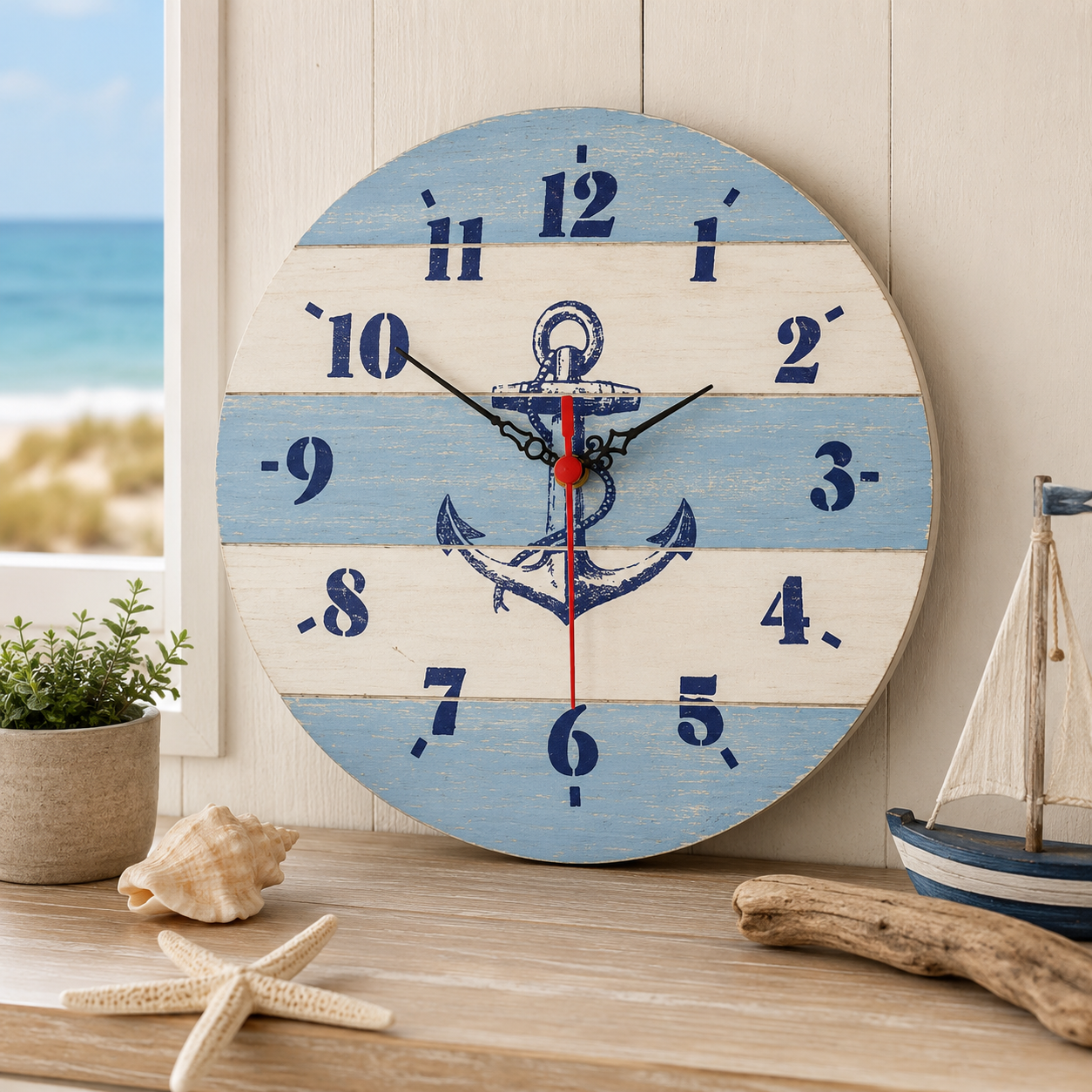 Wooden Nautical Clock