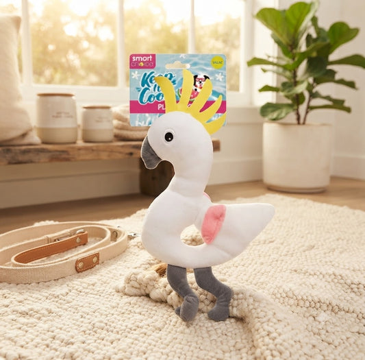 Cockatoo Plush Dog Toy With Squeaker