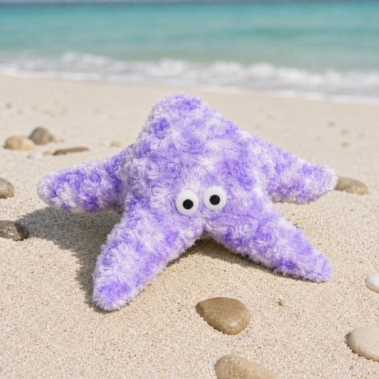 Purple Baby Reef Starfish Dog Toy