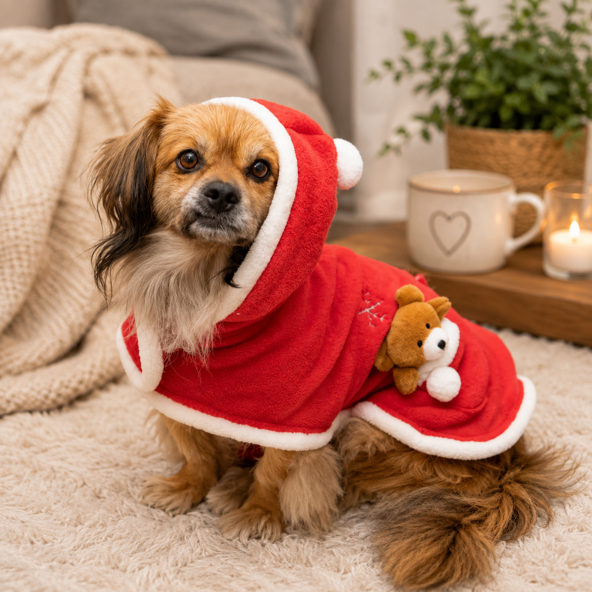Teddy Santa Dog Cape