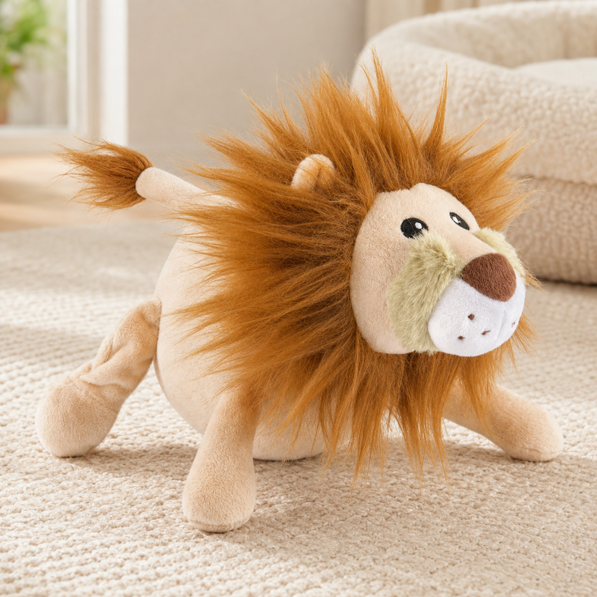 Lion Plush Dog Toy